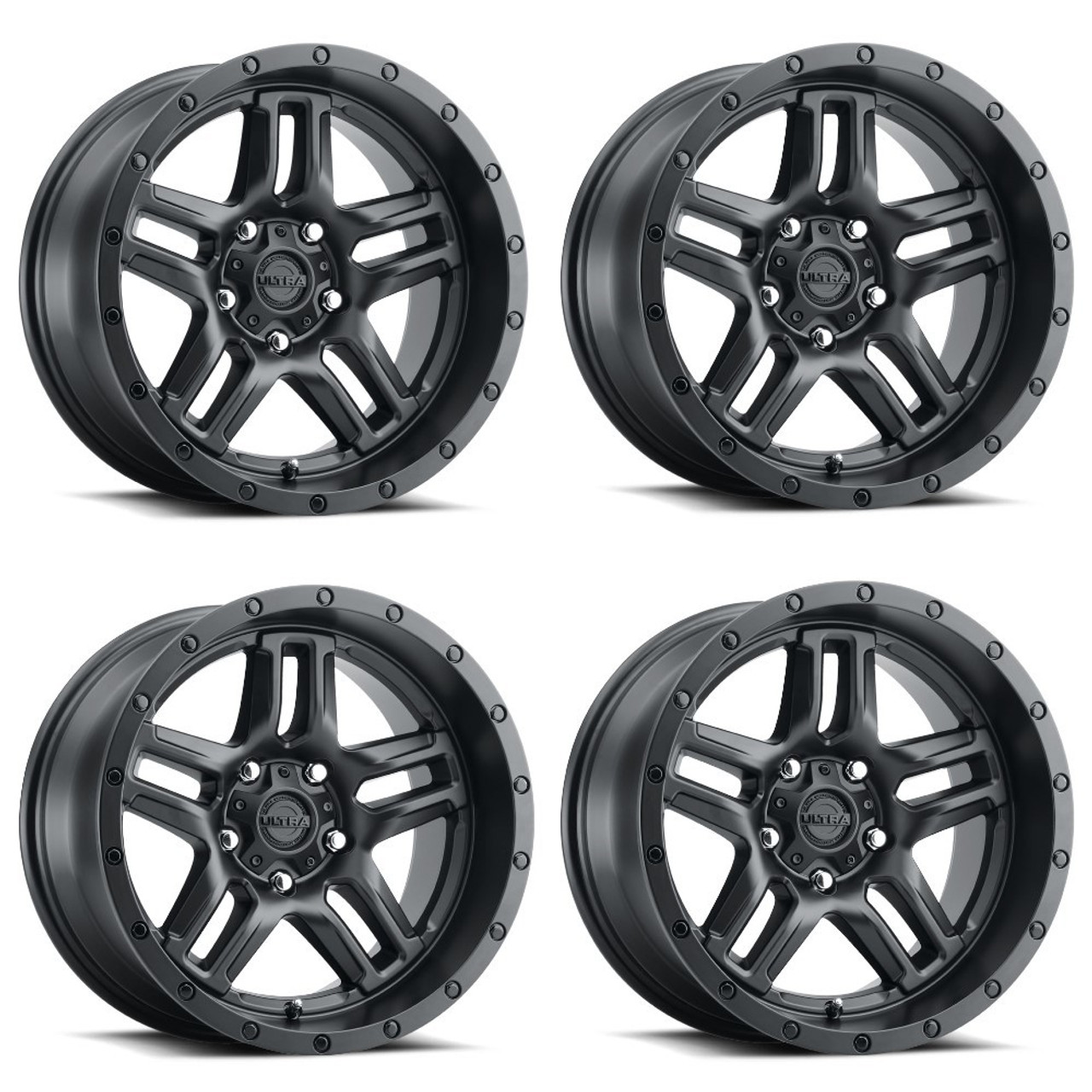 Set 4 17" Ultra 258SB Prowler Jeep  17x9 Wheels 5x5.00 -12mm