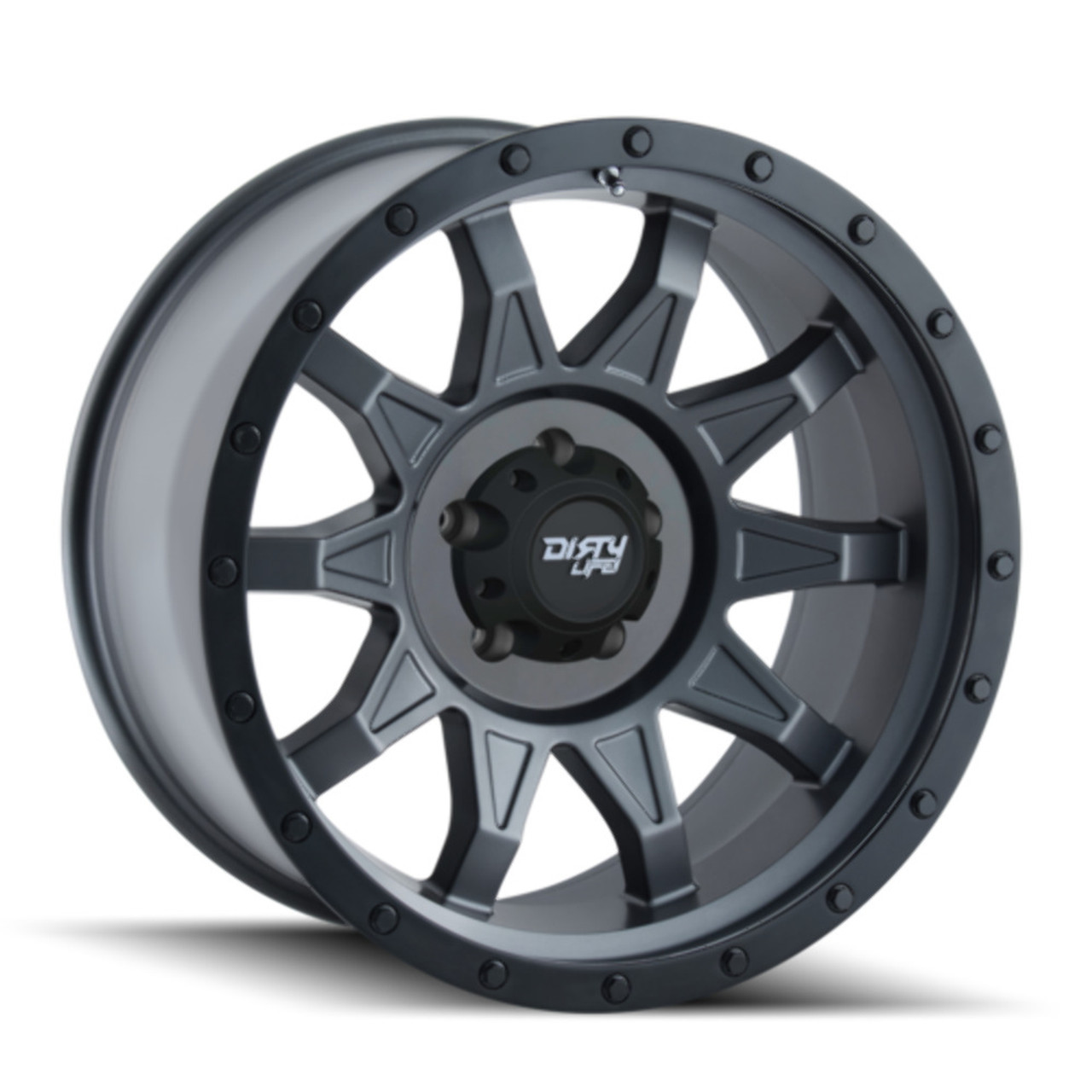 20" Dirty Life Roadkill 20x10 Gunmetal Black Beadlock 5x150 Wheel -19mm Rim