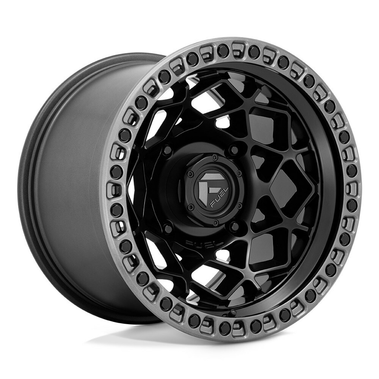 Fuel UTV D783 Unit Utv 15x7 4x156 Matte Black Gunmetal Ring Wheel 15" 10mm
