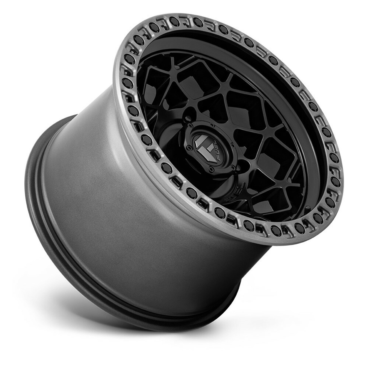 Fuel UTV D783 Unit Utv 15x7 4x156 Matte Black Gunmetal Ring Wheel 15" 10mm