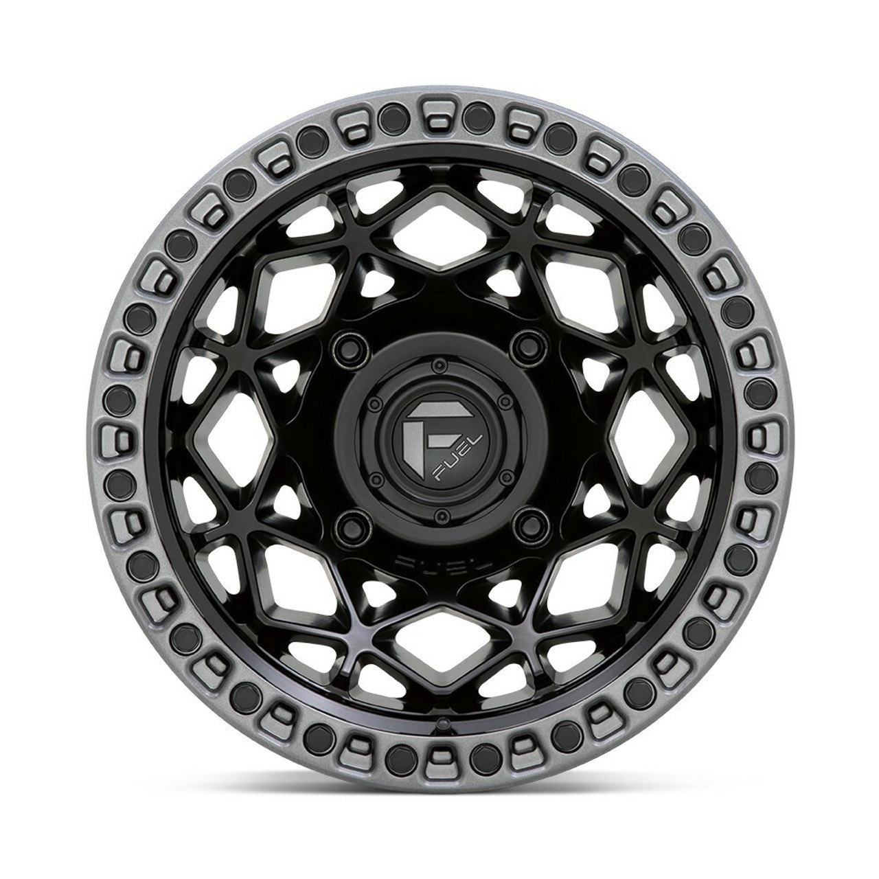 Fuel UTV D783 Unit Utv 15x7 4x156 Matte Black Gunmetal Ring Wheel 15" 10mm