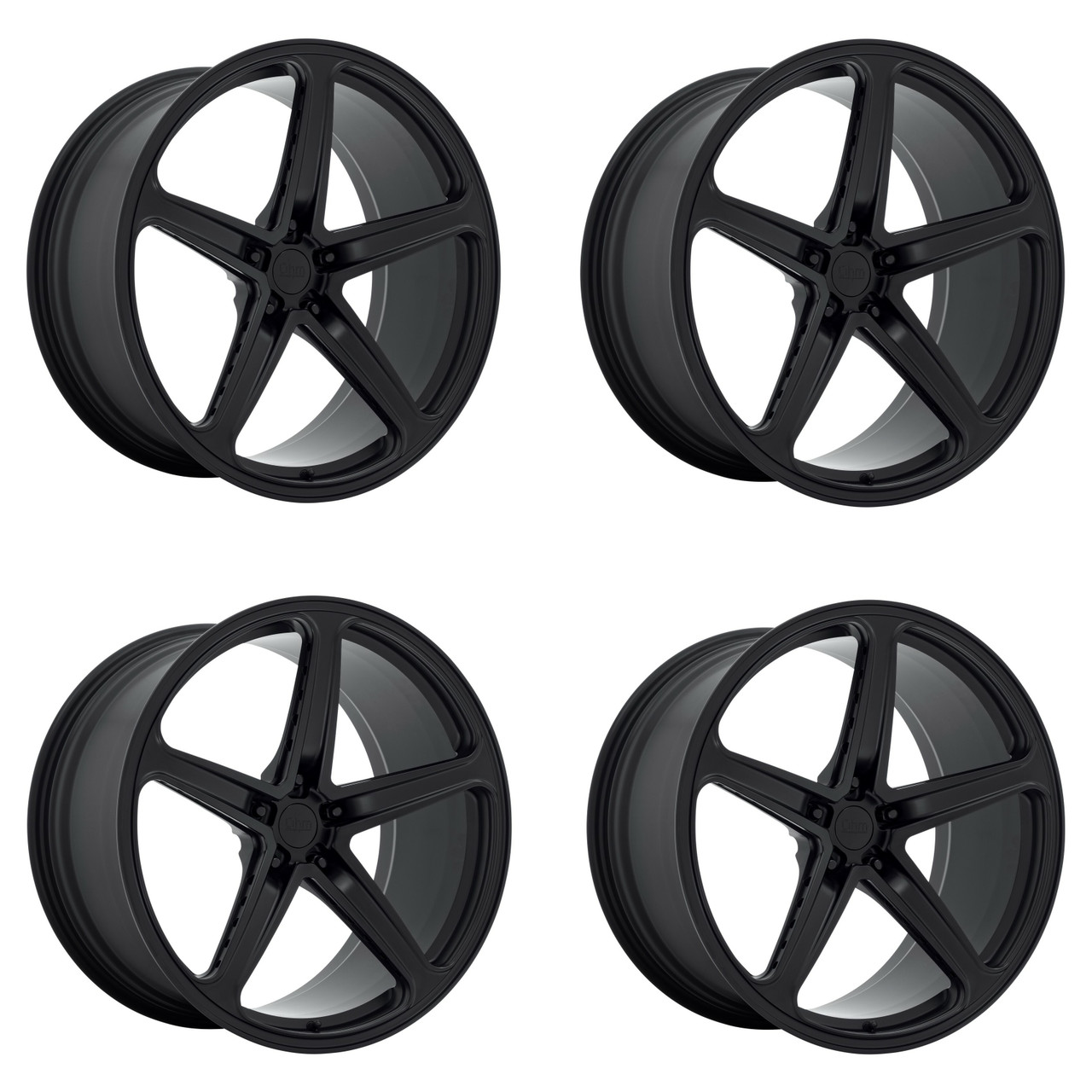 Set 4 OHM Amp 21x10 5x120 Matte Black Wheels 21" 30mm Rims