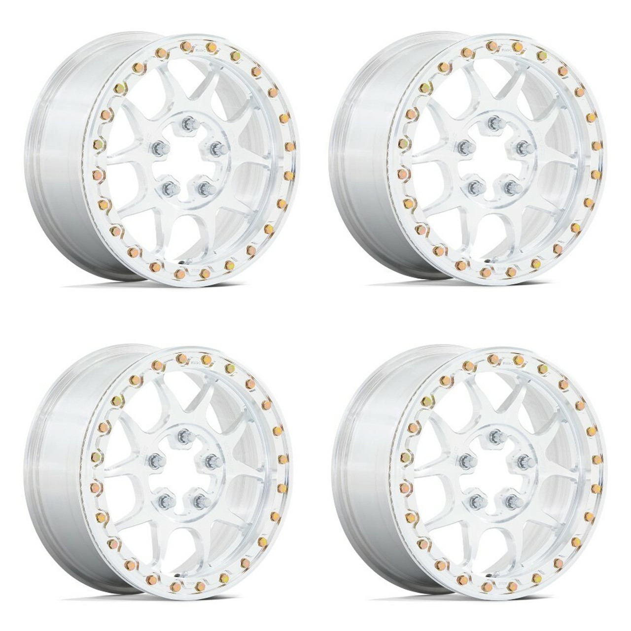 Set 4 15x6 5x4.5 Mach Forged Wheels KMC Powersports KS437 Toro Forged Beadlock