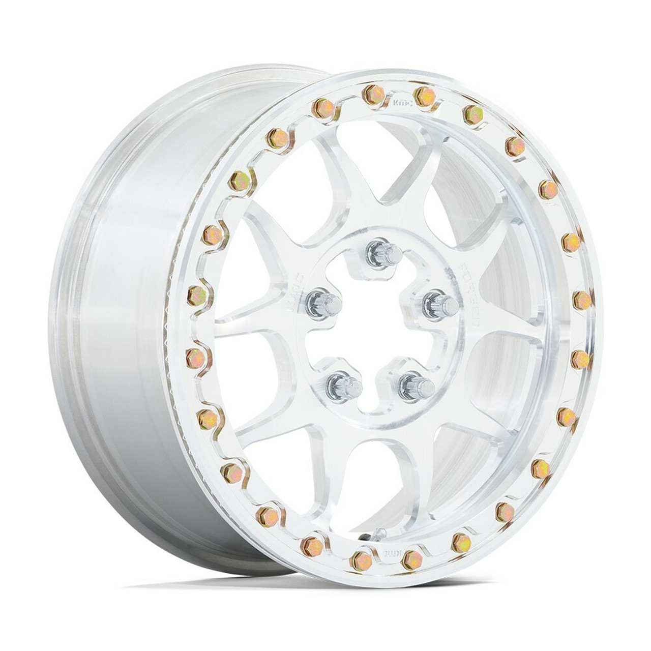 Set 4 15x6 5x4.5 Mach Forged Wheels KMC Powersports KS437 Toro Forged Beadlock