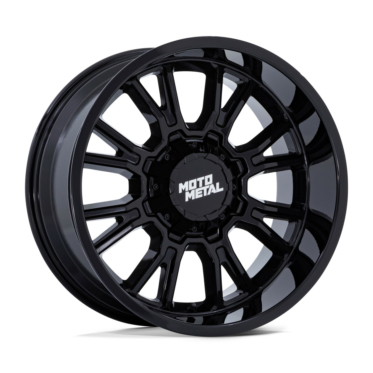 20x9 6x135 6x5.5 Gloss Black Moto Metal MO810 Legacy Rim 20mm For Ford Chevy GMC