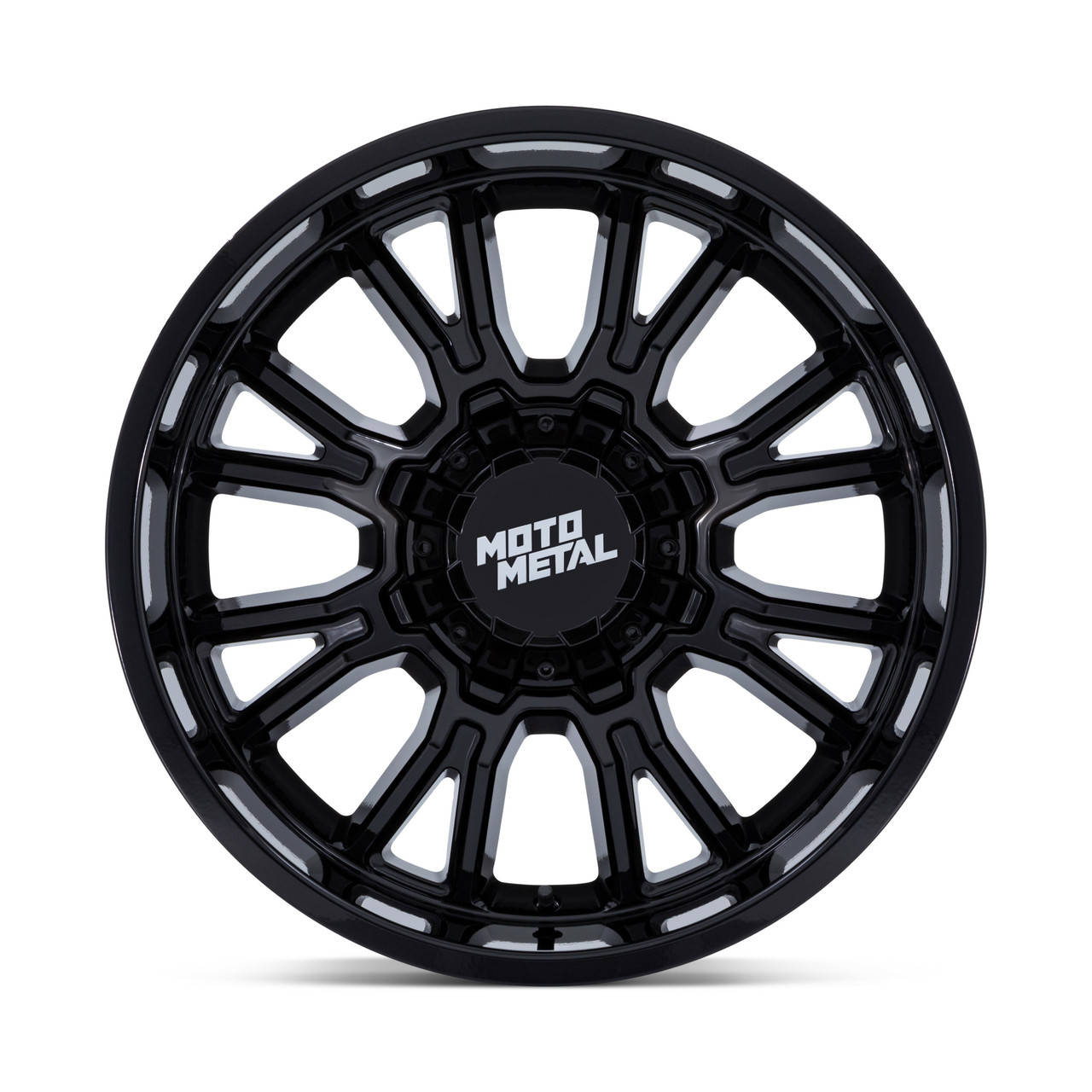 20x9 6x135 6x5.5 Gloss Black Moto Metal MO810 Legacy Rim 20mm For Ford Chevy GMC