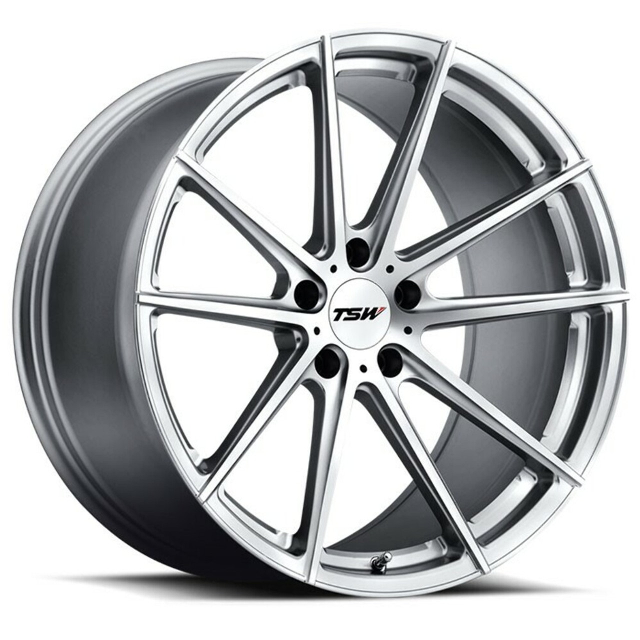 TSW Bathurst 20x8.5 5x112 Silver W/ Mirror Cut Face Wheel 20" 20mm Rim