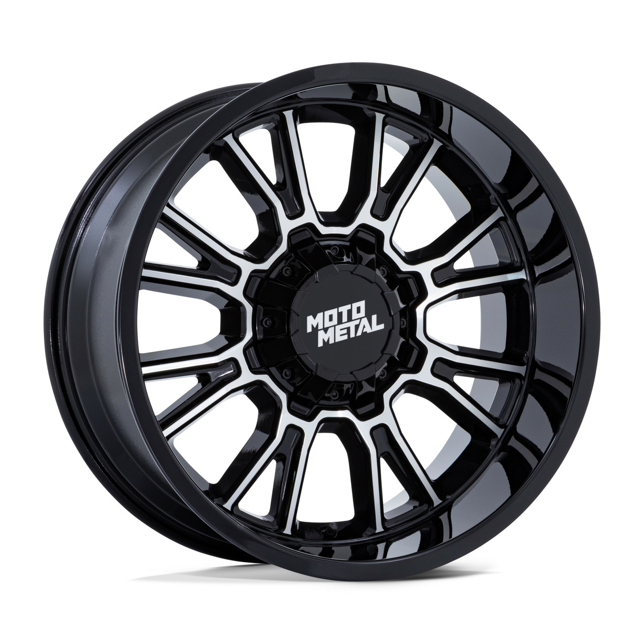 Set 4 Moto Metal MO810 Legacy 17x9 8x6.5 Gloss Black Machined Wheels 17" 20mm