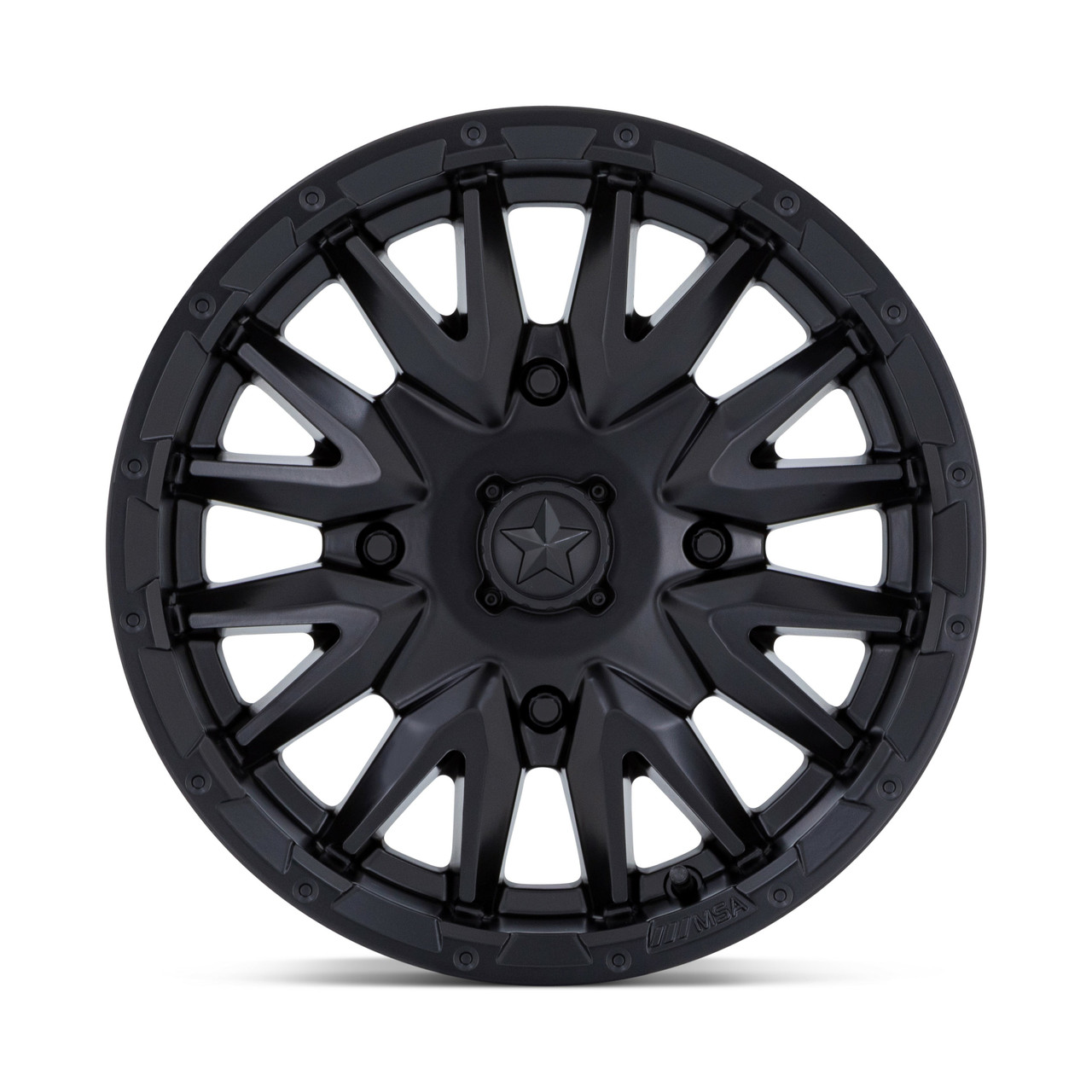 14x7 4x156 Matte Black Wheel MSA Offroad Wheels M49 Creed Rim 10mm