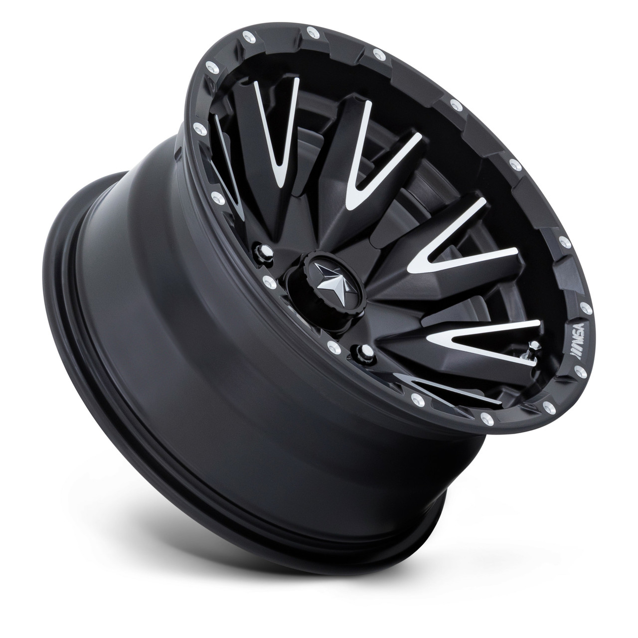 MSA Offroad Wheels M49 Creed 14x7 4x137 Matte Black Machined Wheel 14" 10mm Rim