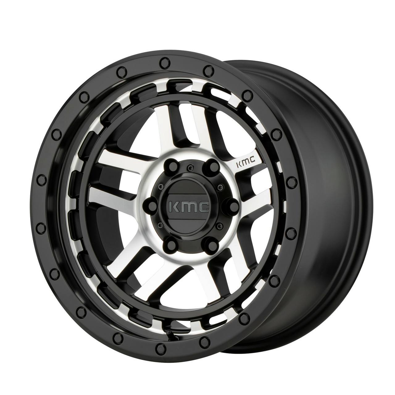 Set 4 KMC KM450 Mesa Forged Slotted Beadlock 17x9 8x6.5 Raw Machine Wheels 17"