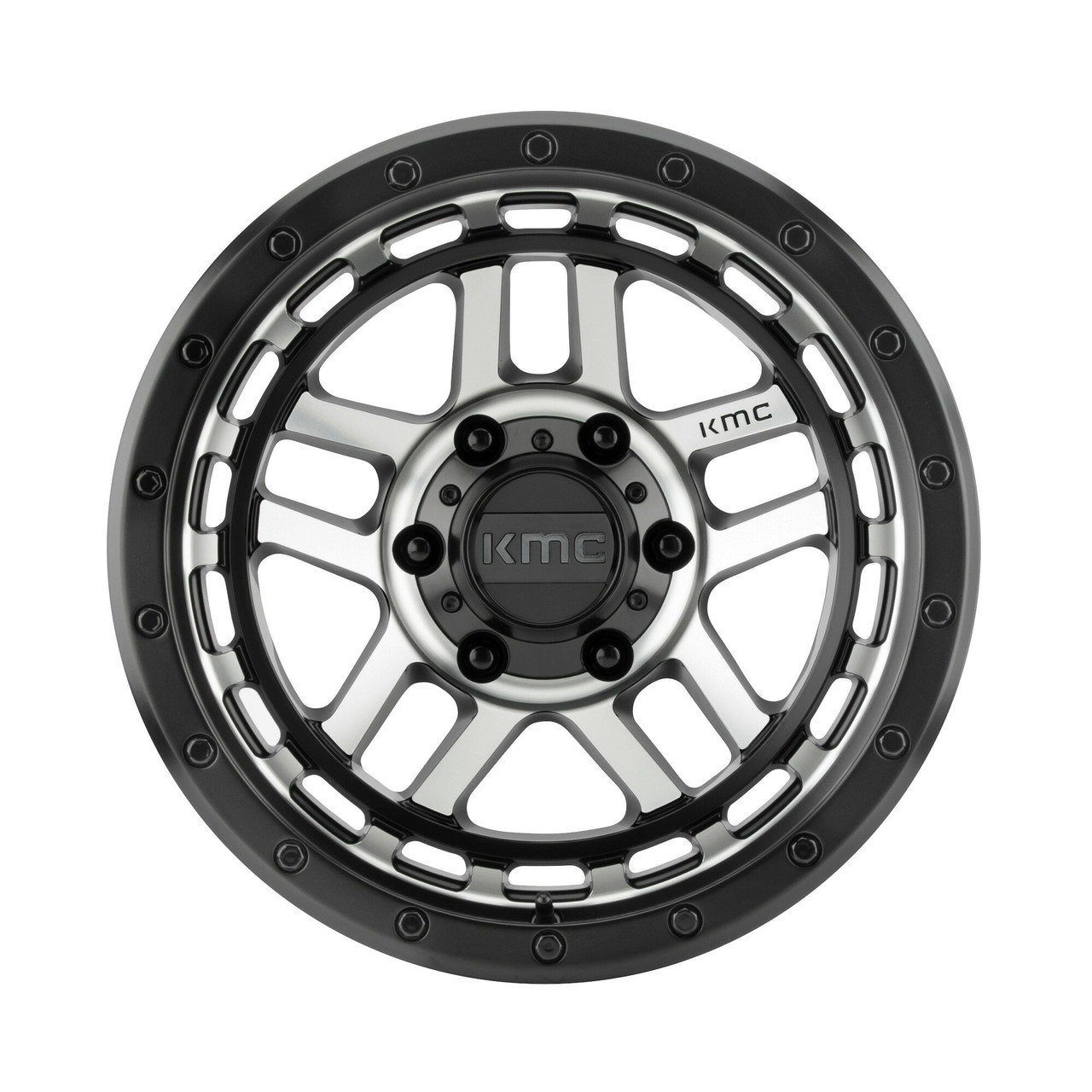 Set 4 KMC KM450 Mesa Forged Slotted Beadlock 17x9 8x6.5 Raw Machine Wheels 17"