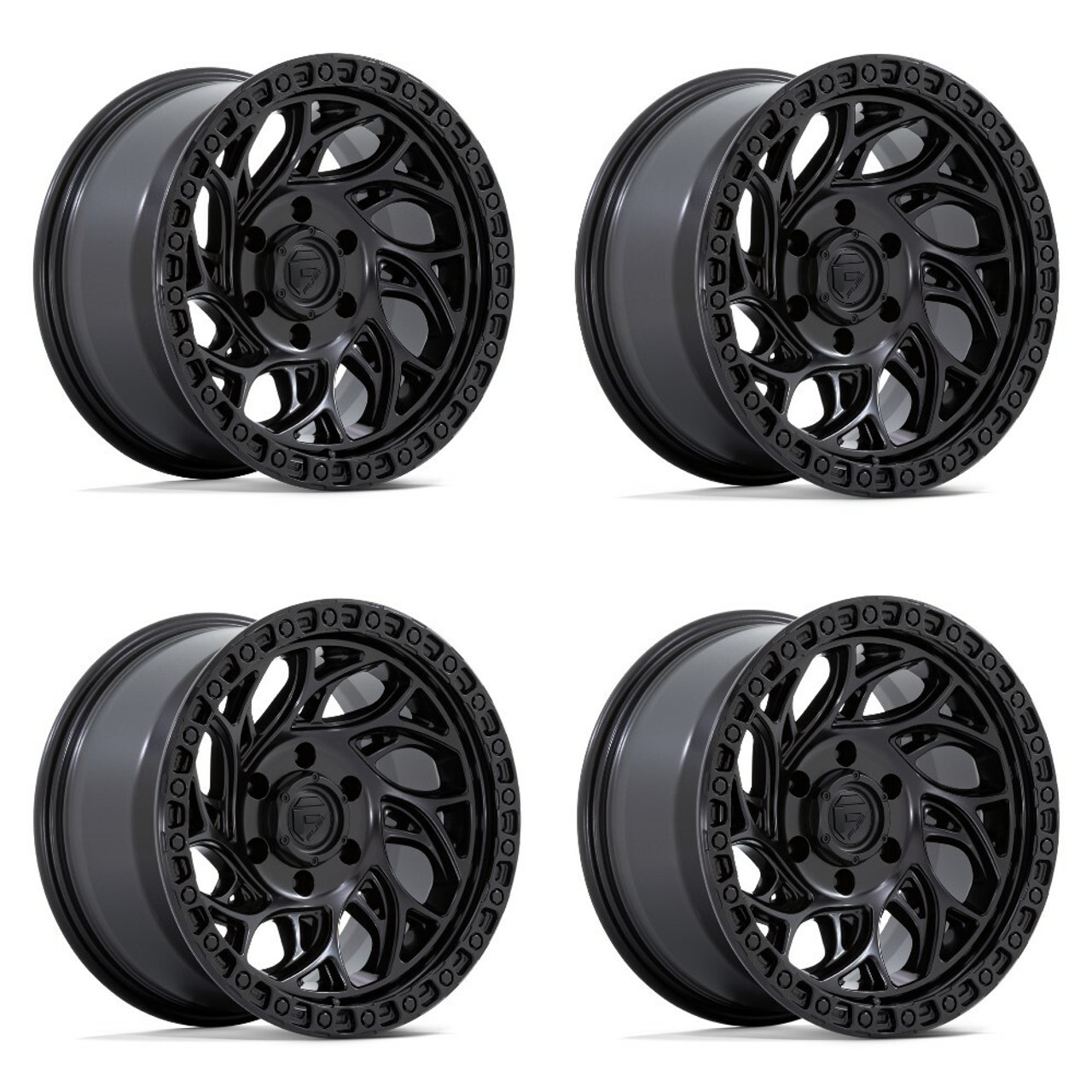 Set 4 Fuel D852 Runner OR 20x9 6x135 Blackout Wheels 20" 20mm Rims