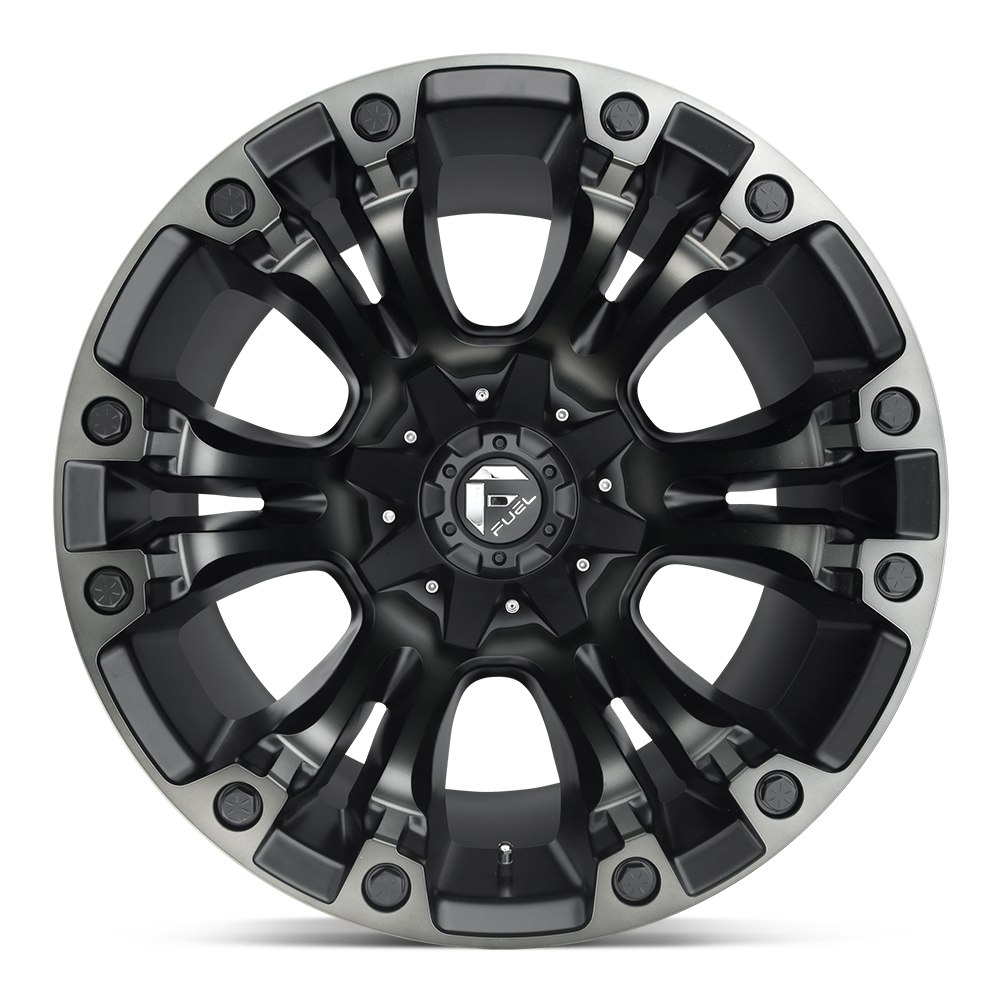 Set 4 Fuel D851 Vapor 18x9 6x135 6x5.5 Matte Black Gray Tint Wheels 18" 1mm