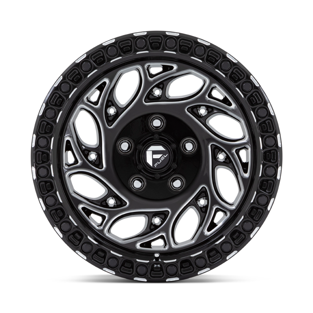 Set 4 Fuel D840 Runner OR 18x9 5x5 Gloss Black Milled Wheels 18" -12mm Rims