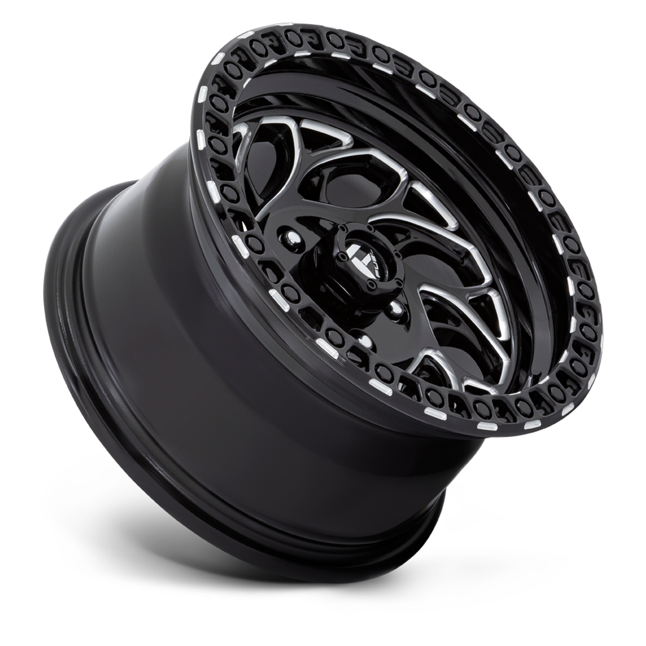 Set 4 Fuel D840 Runner OR 18x9 5x5 Gloss Black Milled Wheels 18" -12mm Rims