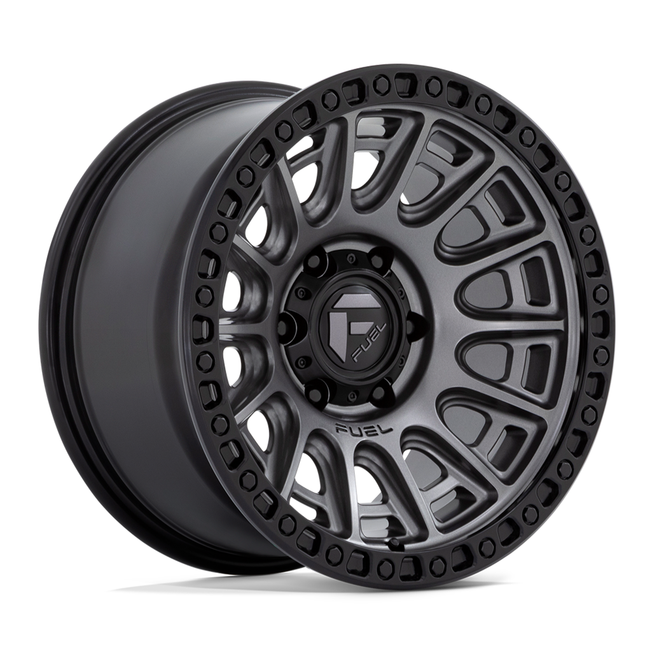 17" Fuel D835 Cycle 17x8.5 6x5.5 25mm Wheel Matte Gunmetal Black Ring Rim