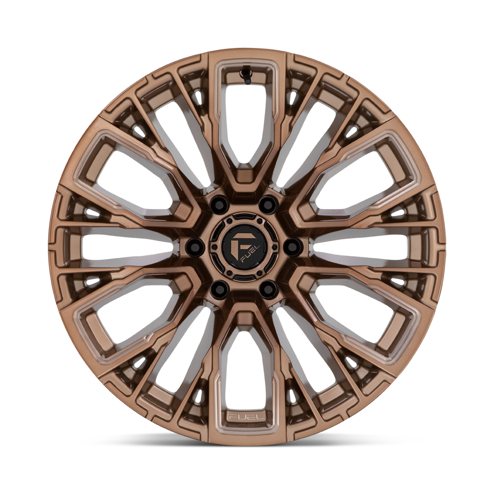 Set 4 Fuel D850 Rebar 20x9 6x135 Platinum Bronze Milled Wheels 20" 1mm Rims