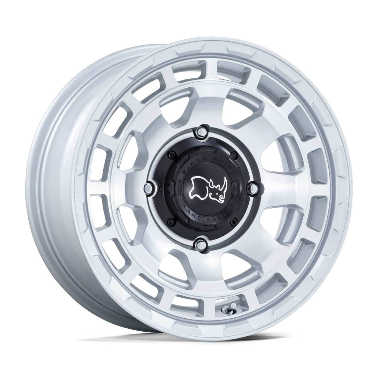 Black Rhino Powersports Chamber Utv 15x7 4x156 Silver Machined Wheel 15" 10