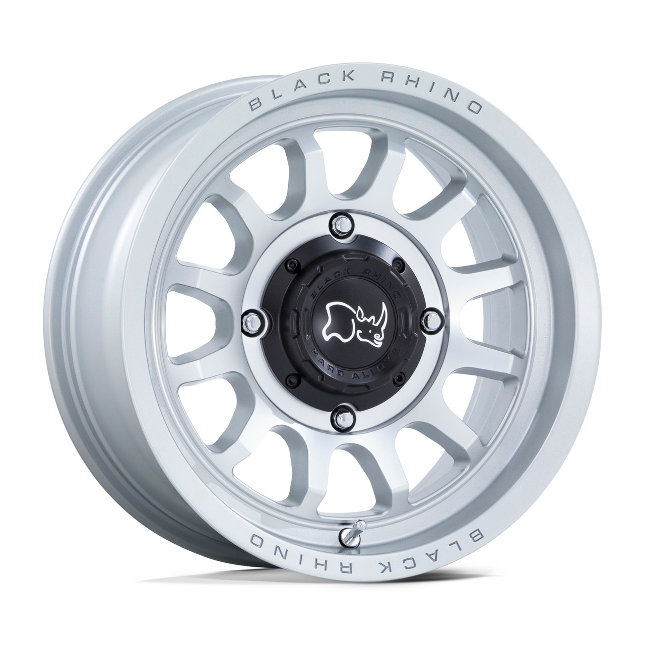 Black Rhino Powersports Rapid Utv 15x7 4x137 Hyper Silver Machined Rim 15" 10mm