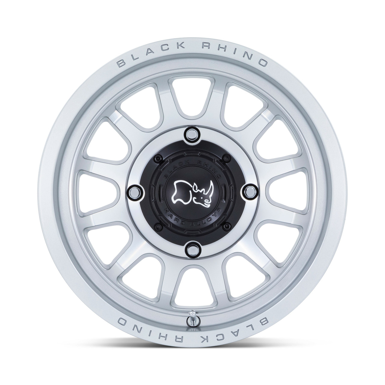 Black Rhino Powersports Rapid Utv 15x7 4x137 Hyper Silver Machined Rim 15" 10mm