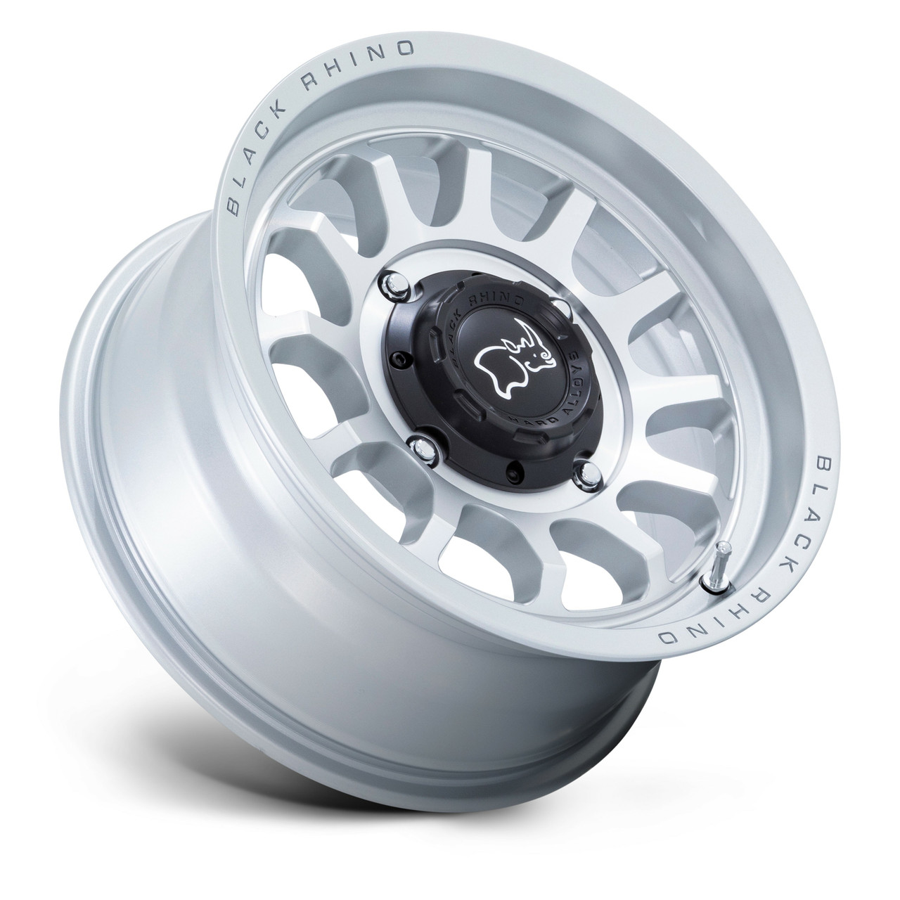 Black Rhino Powersports Rapid Utv 15x7 4x156 Hyper Silver Machined Rim 15" 10mm