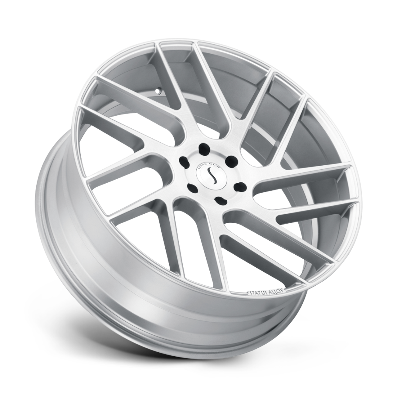 Status Juggernaut 20x9 5x5.5 Silver W/ Brushed Machined Face Wheel 20" 20mm Rim