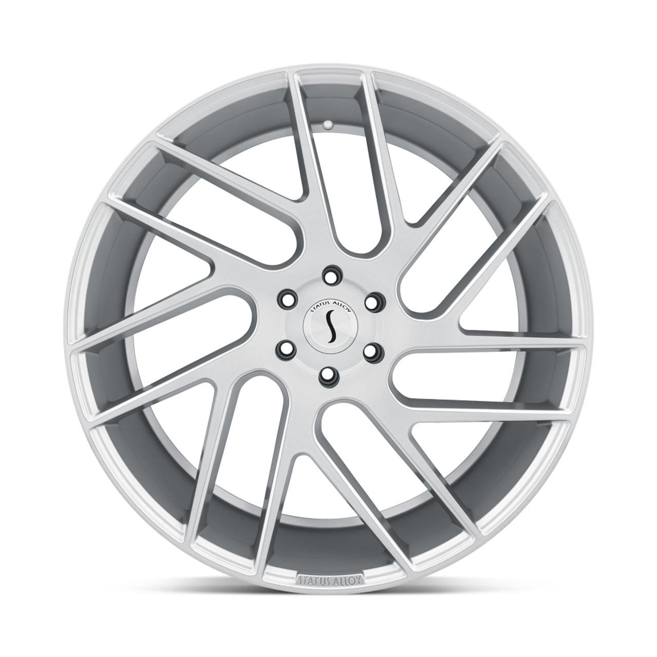 Status Juggernaut 20x9 5x5.5 Silver W/ Brushed Machined Face Wheel 20" 20mm Rim