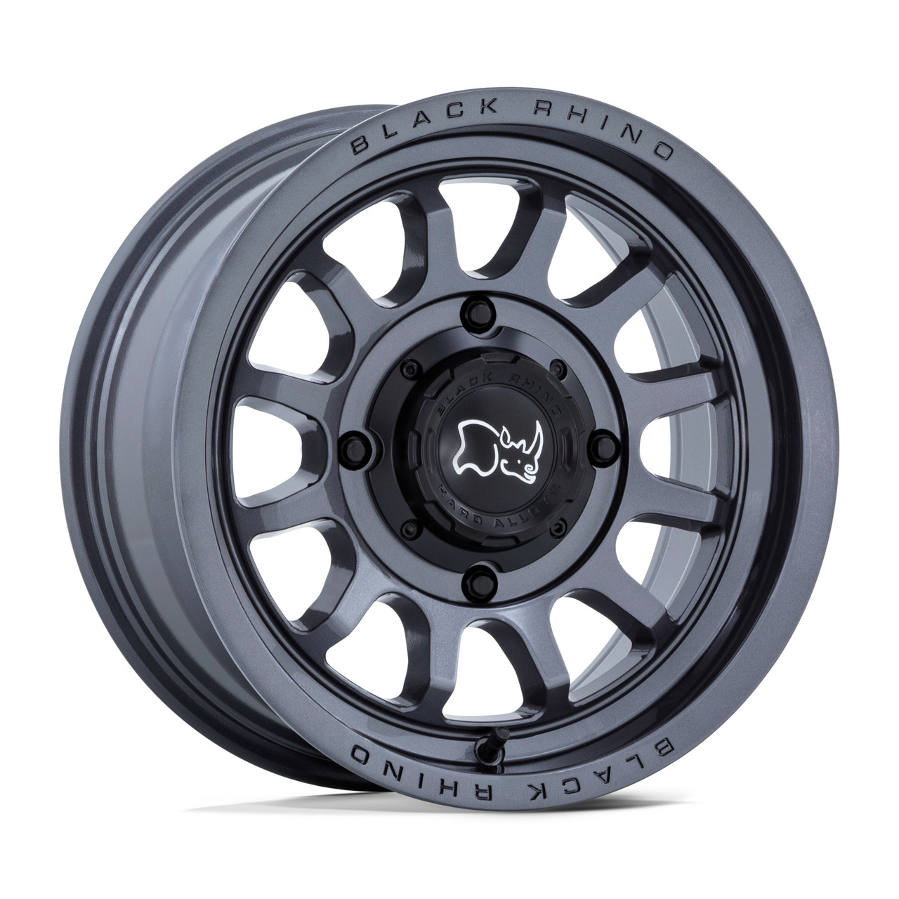 Black Rhino Powersports Rapid Utv 15x7 4x110 Gloss Gunmetal Wheel 15" 10mm Rim