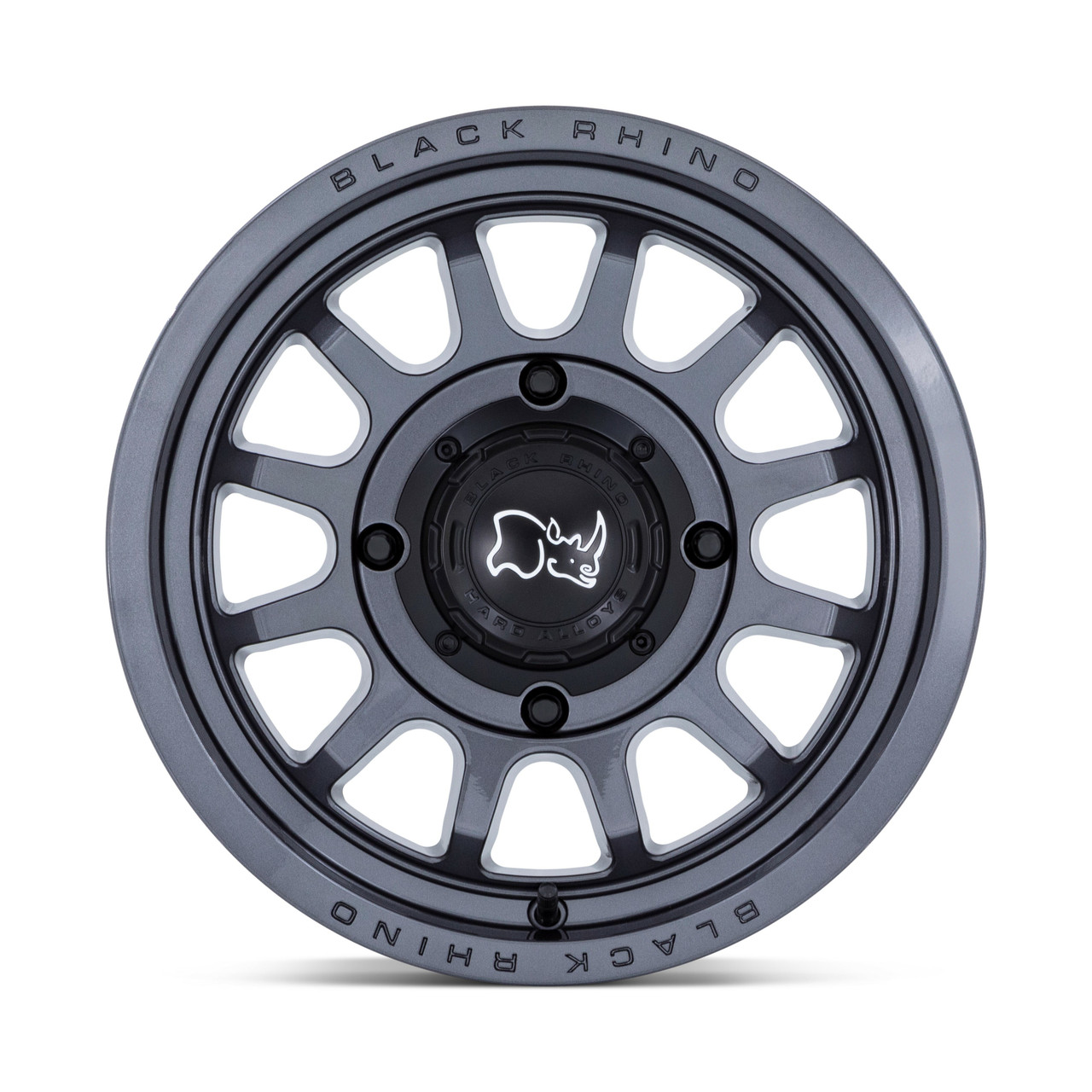 Black Rhino Powersports Rapid Utv 15x7 4x110 Gloss Gunmetal Wheel 15" 10mm Rim
