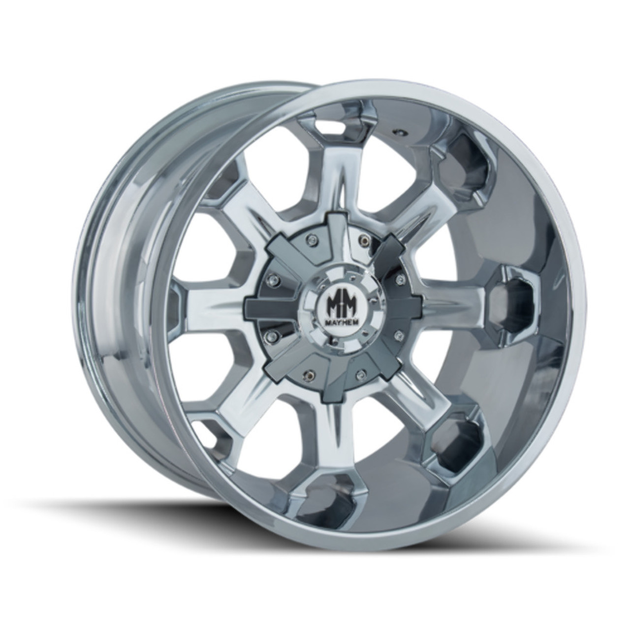 20" Mayhem Combat 20x9 Chrome 5x150 5x5.5 Wheel 18mm Rim