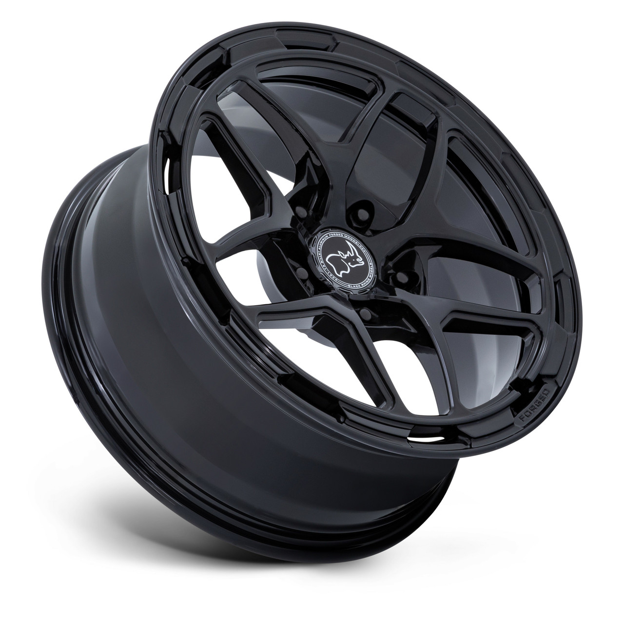 Set 4 Black Rhino Stallberg 18x8 5x130 Gloss Black Wheels 18" 20mm Rims