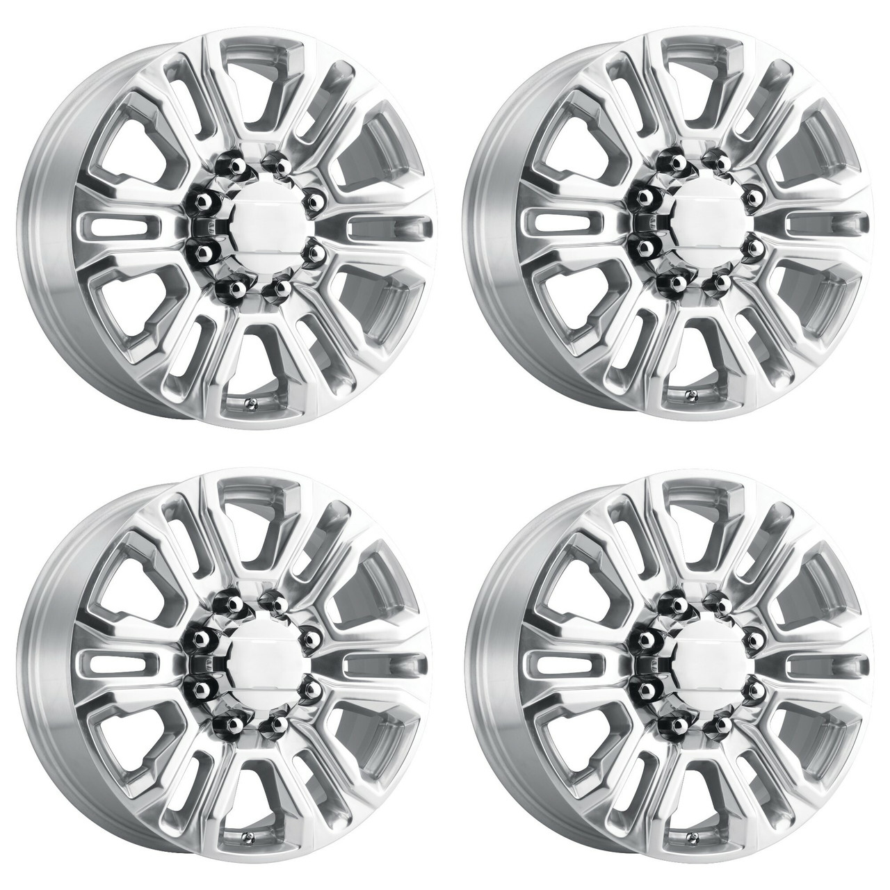 Set 4 Performance Replicas PR207 20x8.5 8x6.5 Chrome Wheels 20" 15mm Rims