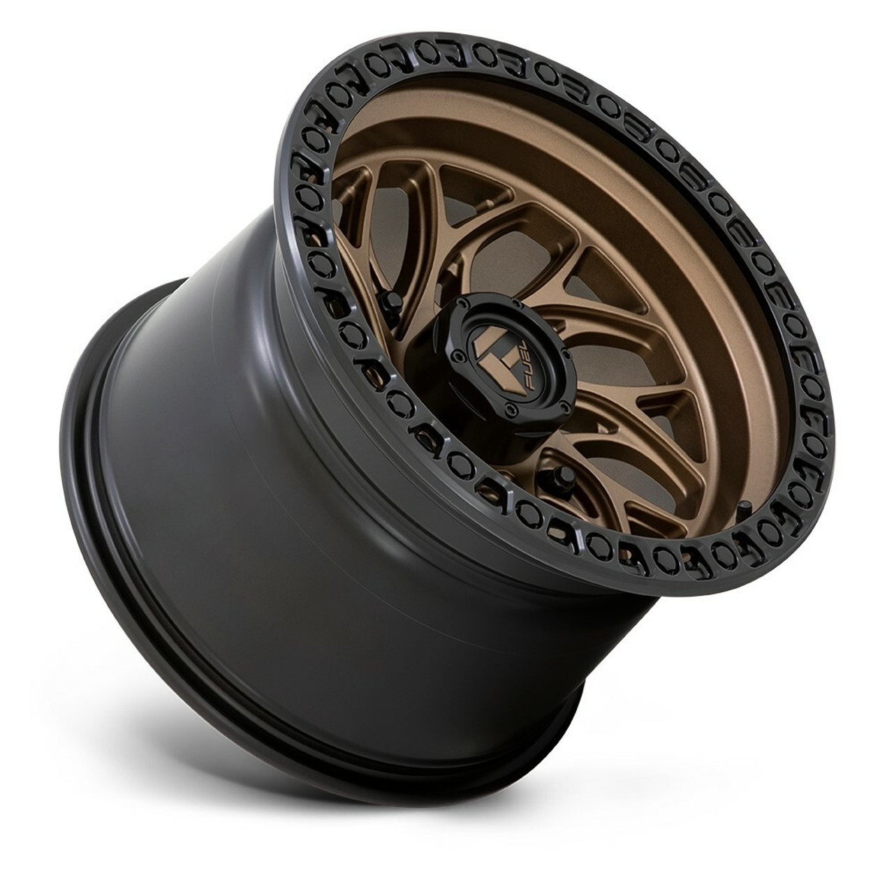 Set 4 15" Fuel UTV D777 Runner UTV 15x10 4x137 Bronze With Black Ring Wheels 0mm