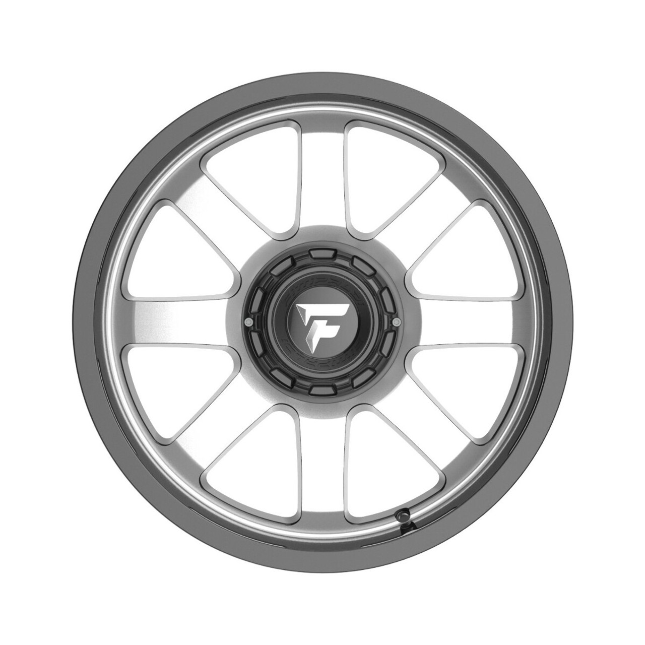 18" Fittipaldi Wheel FA16MB 18x9 Gloss Black Machined 5x4.5 5x5 12mm Truck Rim