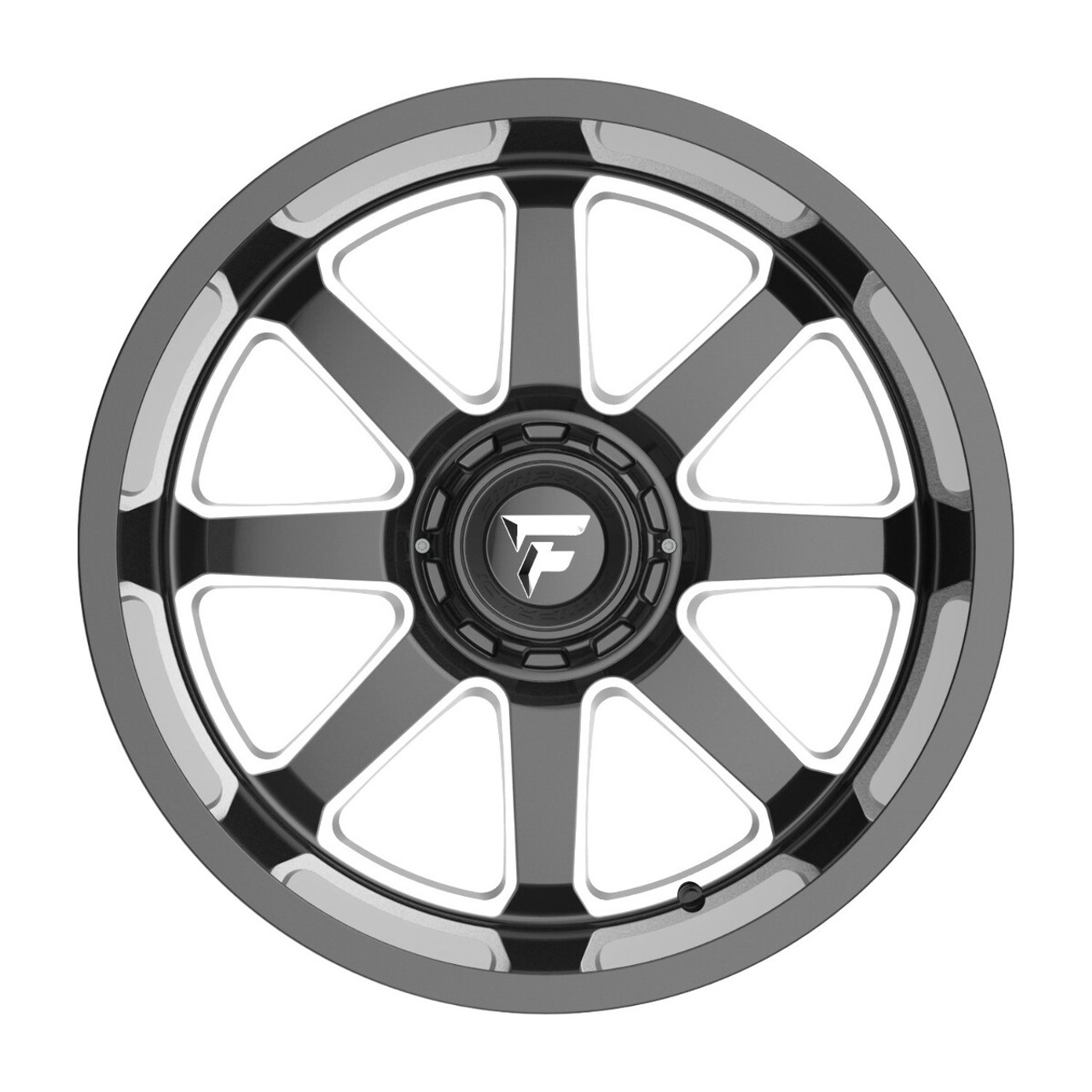 20" Fittipaldi Wheel FA16BM 20x9 Gloss Black Milled 8x170 12mm For Ford Rim