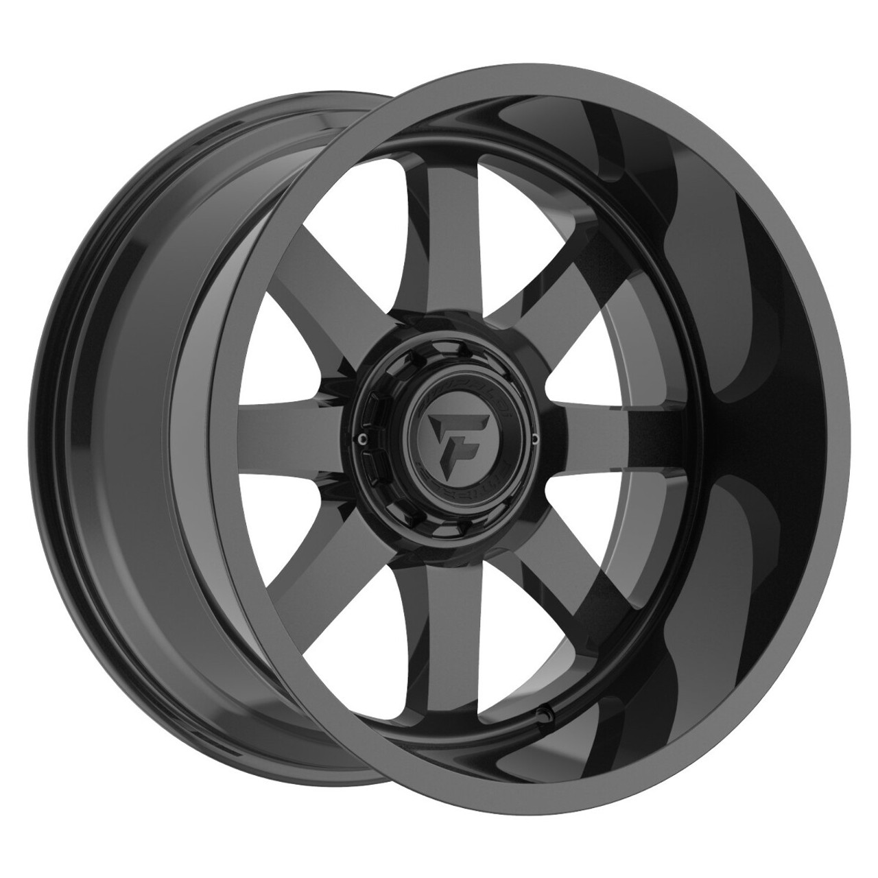 20" Fittipaldi Wheel FA16B 20x9 Gloss Black 8x170 12mm For Ford F250 F350 Rim