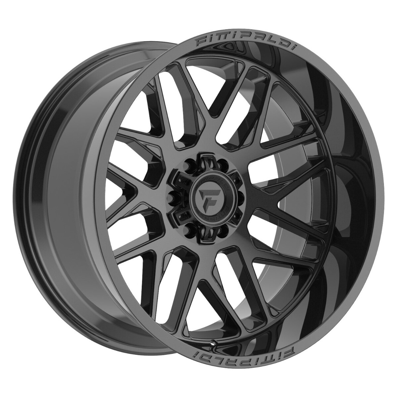 20" Fittipaldi Wheel FA19B  20x10 Gloss Black 8x6.5 -19mm For Chevy GMC Ram Ford