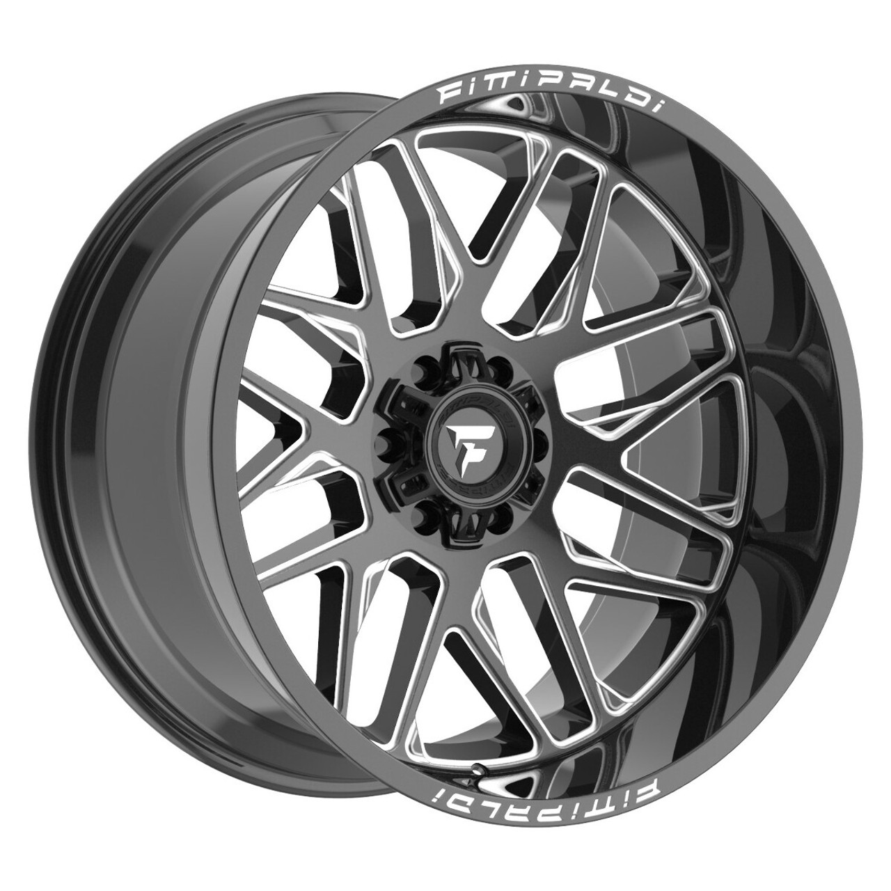 20" Fittipaldi Wheel FA19BM 20x10 Gloss Black Milled 6x135 6x5.5 -19mm Truck Rim
