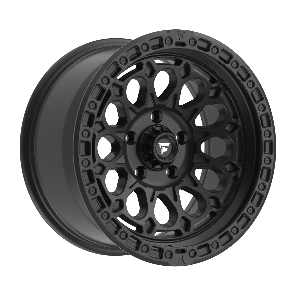 17" Fittipaldi Wheel FT101SB 17x9 Satin Black 5x150 -12mm Lifted For Toyota Rim