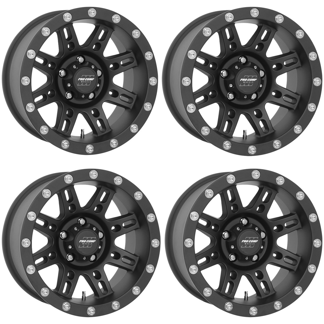 Set 4 Pro Comp PA31 Stryler 18x9 6x135 Flat Black Wheels 18" 0mm Rims