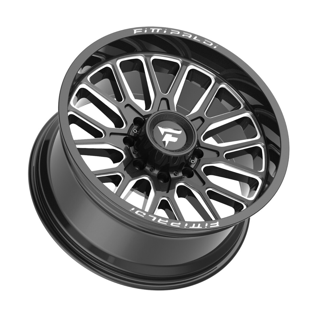 20" Fittipaldi Wheel FA18BM 20x9 Gloss Black Milled 8x180 18mm For Chevy GMC Rim