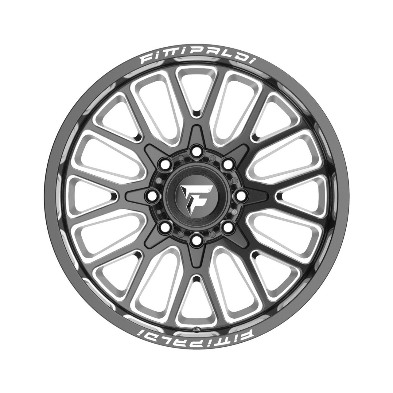20" Fittipaldi Wheel FA18BM 20x9 Gloss Black Milled 8x180 18mm For Chevy GMC Rim