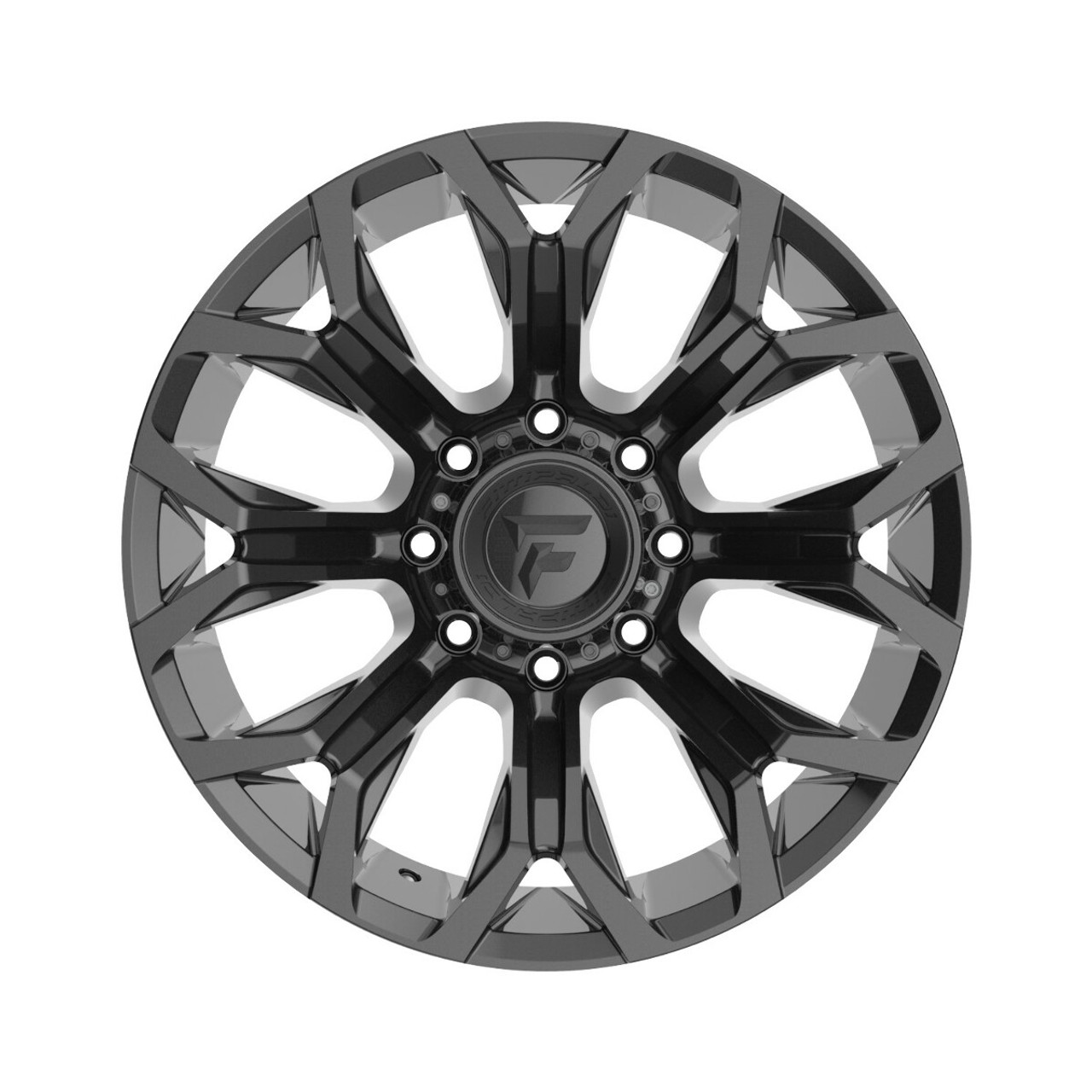 20" Fittipaldi Wheel FA21B 20x9 Gloss Black 6x135 6x5.5 18mm For Ford Chevy GMC