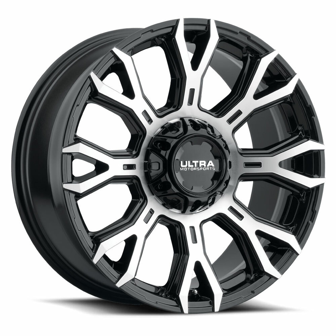 18" Ultra 123U Scorpion 18x9 6x135 6x5.5 Black Diamond Cut Face Wheel 18mm Rim