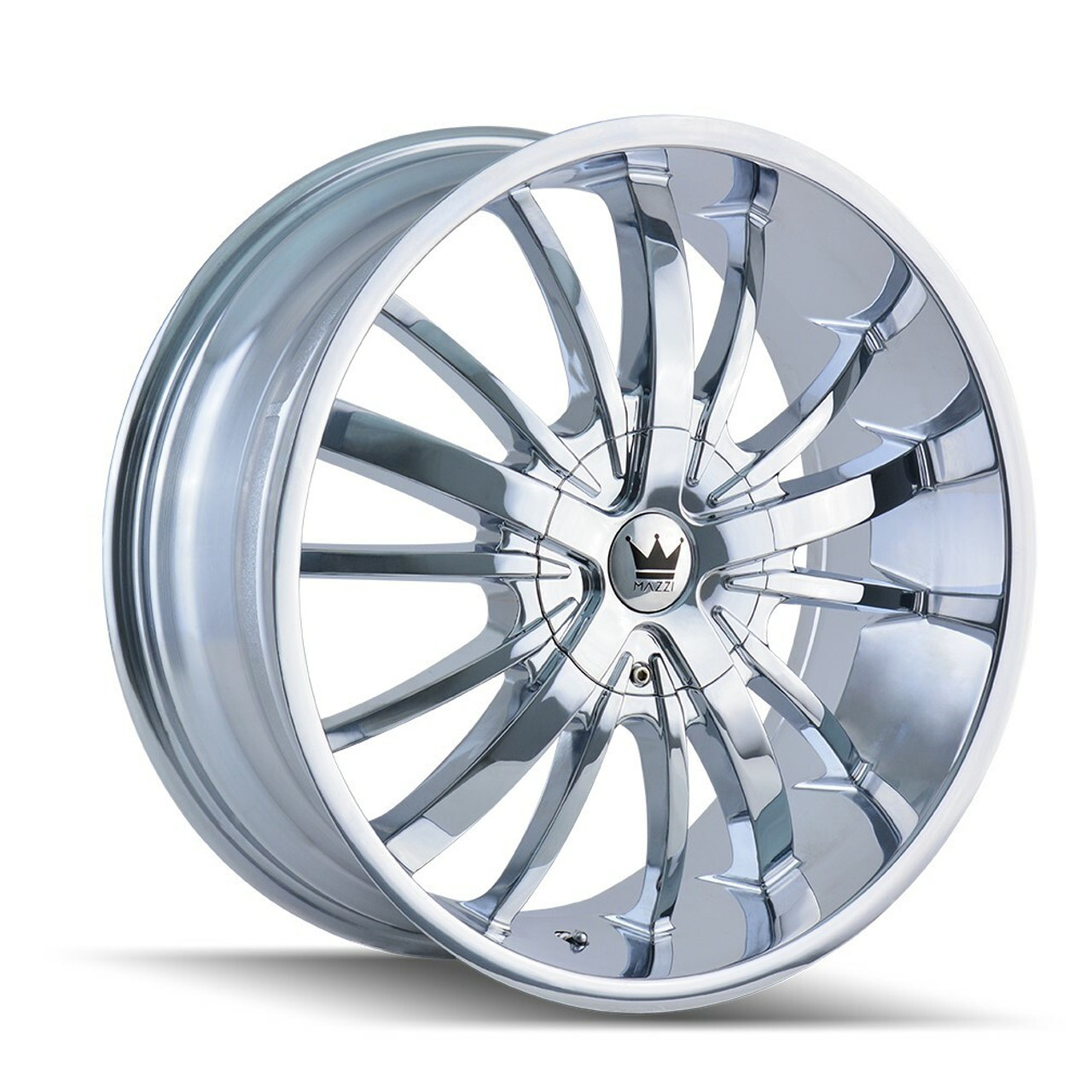 24" Mazzi Essence 24x9.5 Chrome 6x135 6x5.5 Wheel 30mm For Ford Chevy GMC Rim