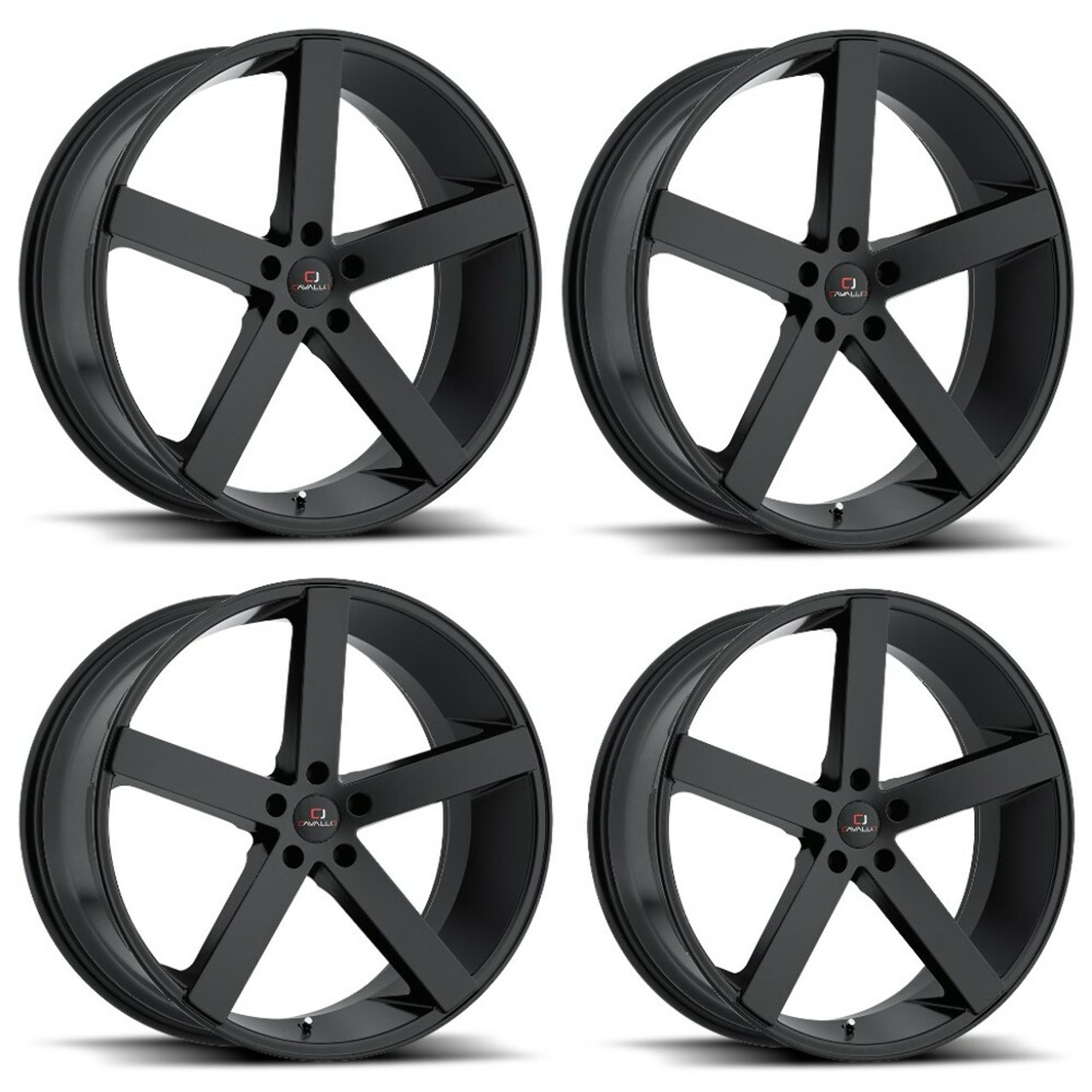 Set 4 20" Cavallo CLV-5 Gloss Black Wheels 20x8.5 5x120 35mm Car Suv Rims Set 4 20" Cavallo CLV-5 Gloss Black Wheels 20x8.5 5x120 35mm Car Suv Rims
