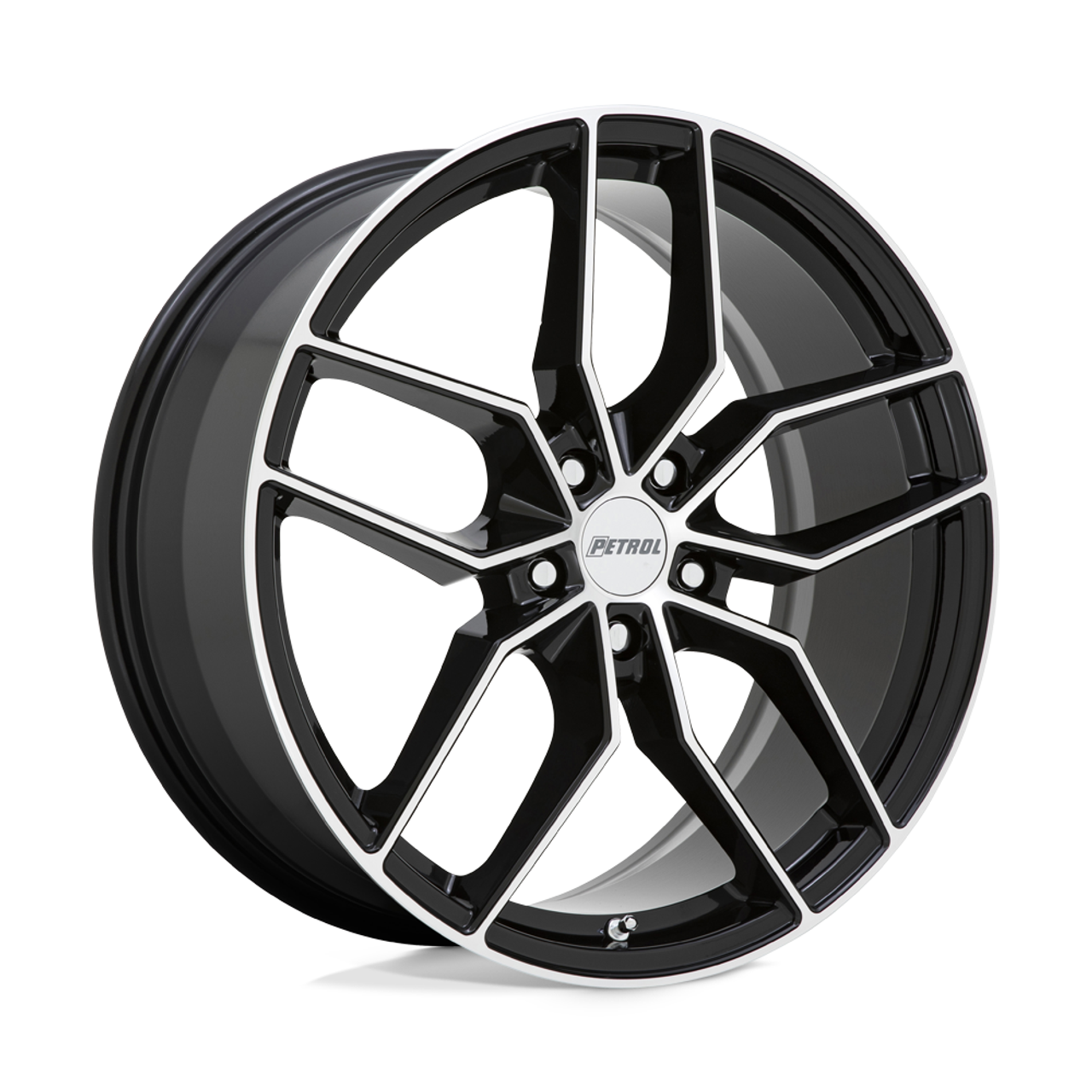 Petrol P5C 20x8.5 5x4.25 Gloss Black W/ Machined Face Wheel 20" 40mm Rim