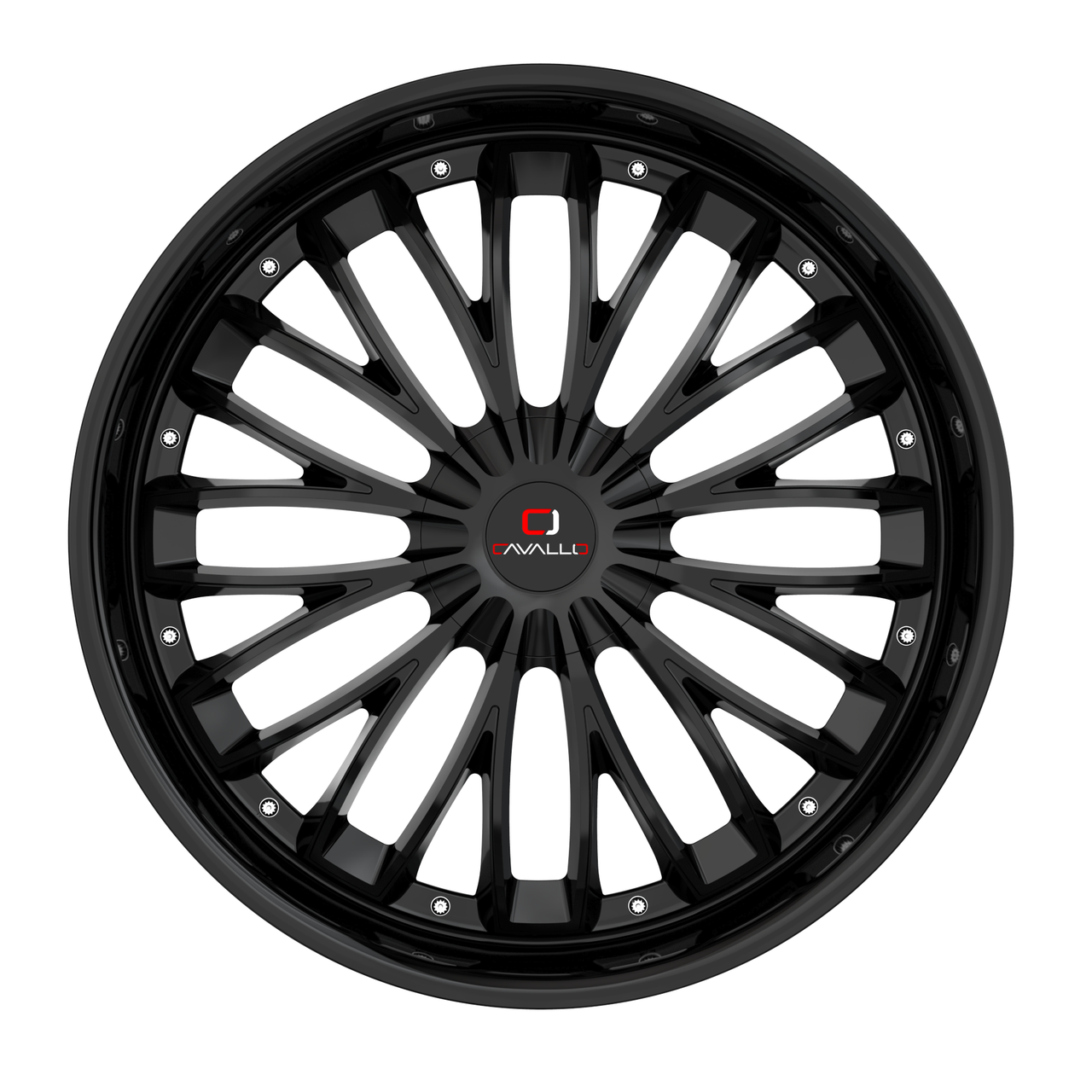 18" Cavallo CLV-42 Gloss Black Wheel 18x8 4x100 4x4.5 35mm Rim