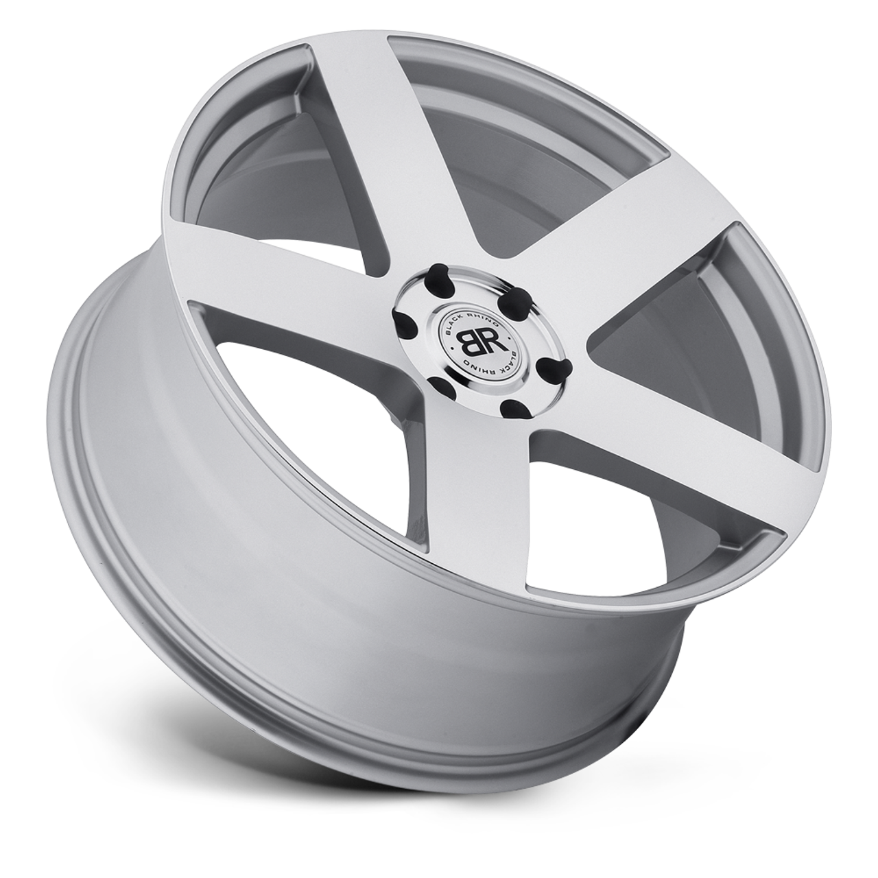 20" Black Rhino Everest 20x9 Silver W/ Mirror-Cut Face 5x5.5 Wheel 20mm Rim